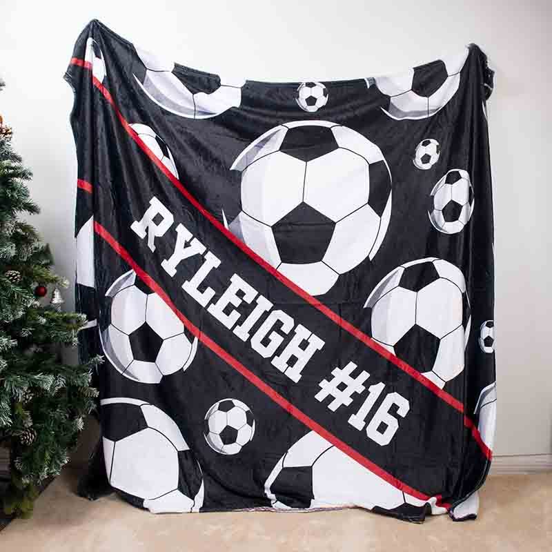 Personalized Multi Sport Ball Blanket with 2 Kinds of Sport
