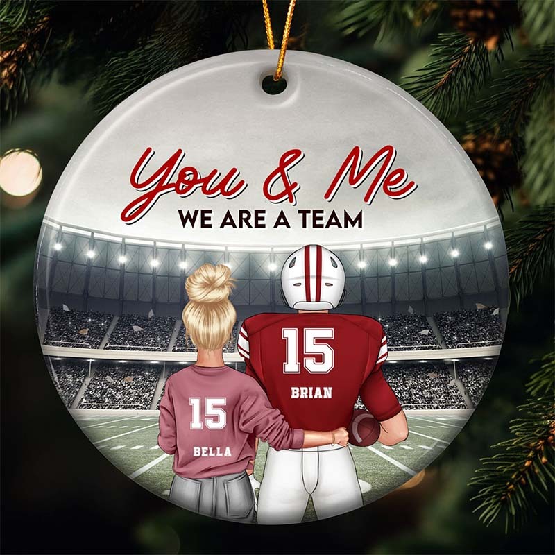Personalized Football Ceramic Ornament - Gift For Football Lover