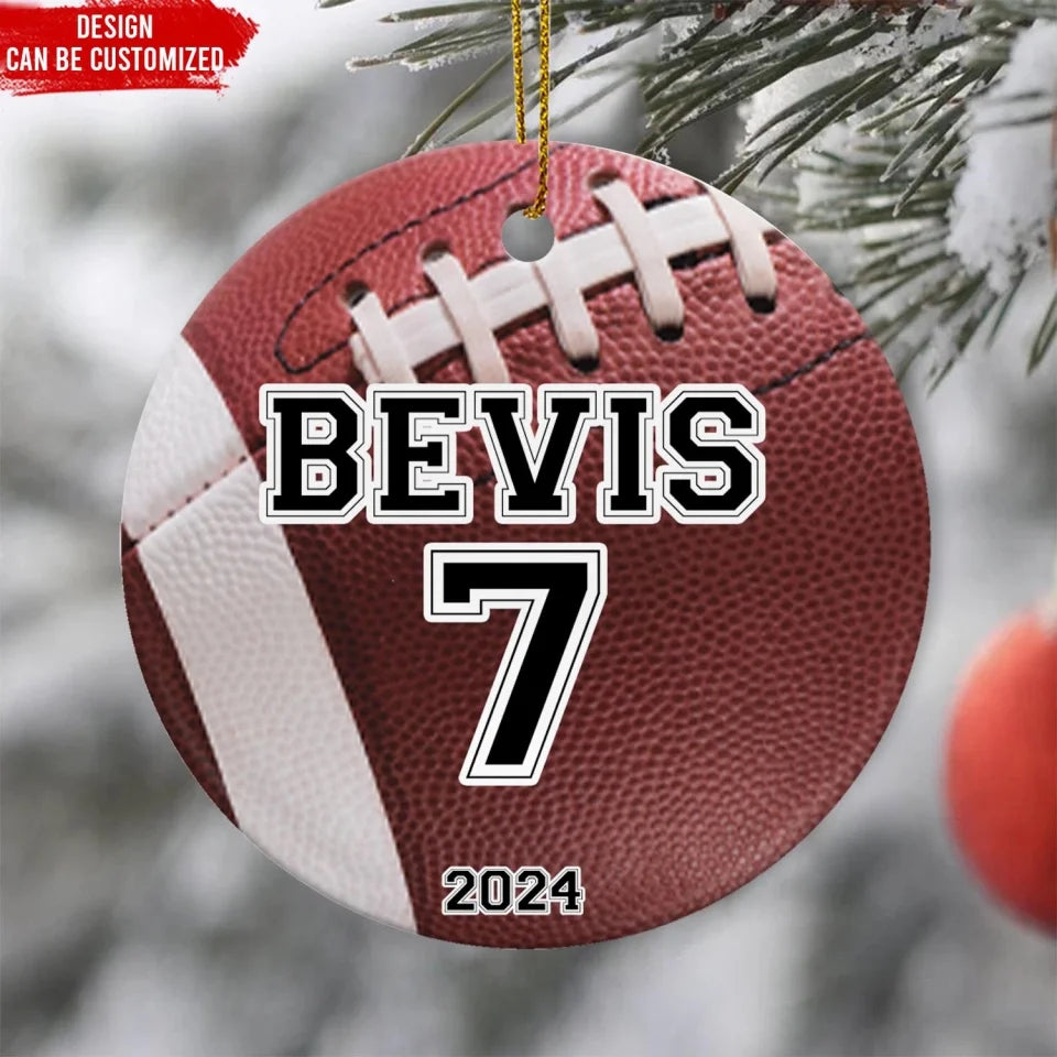 Custom Sport Ball - Personalized Ceramic Ornament, Sport Fan Gift