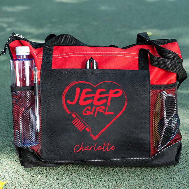 Personalized Jeep girl Tote Bag