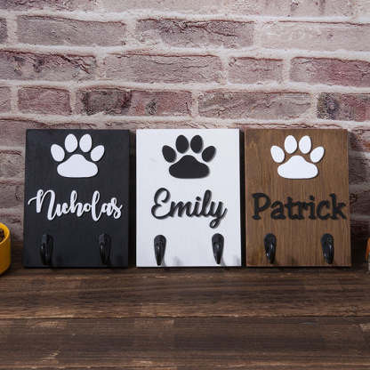 3D wood 8x6 Personalized Pet Dog Leash Sign
