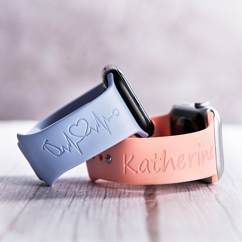Nurse Stethoscope Custom Monogram Watch Band for Apple and Samsung