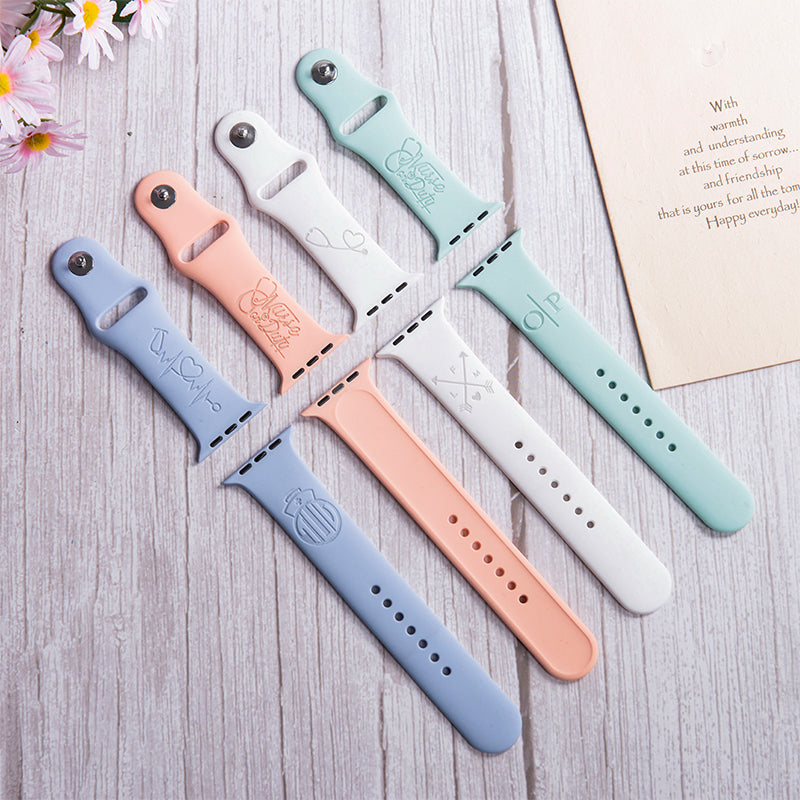 Nurse Stethoscope Custom Monogram Watch Band for Apple and Samsung