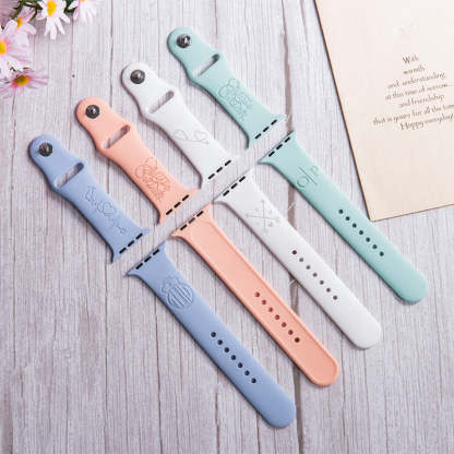 Nurse Stethoscope Custom Monogram Watch Band for Apple and Samsung