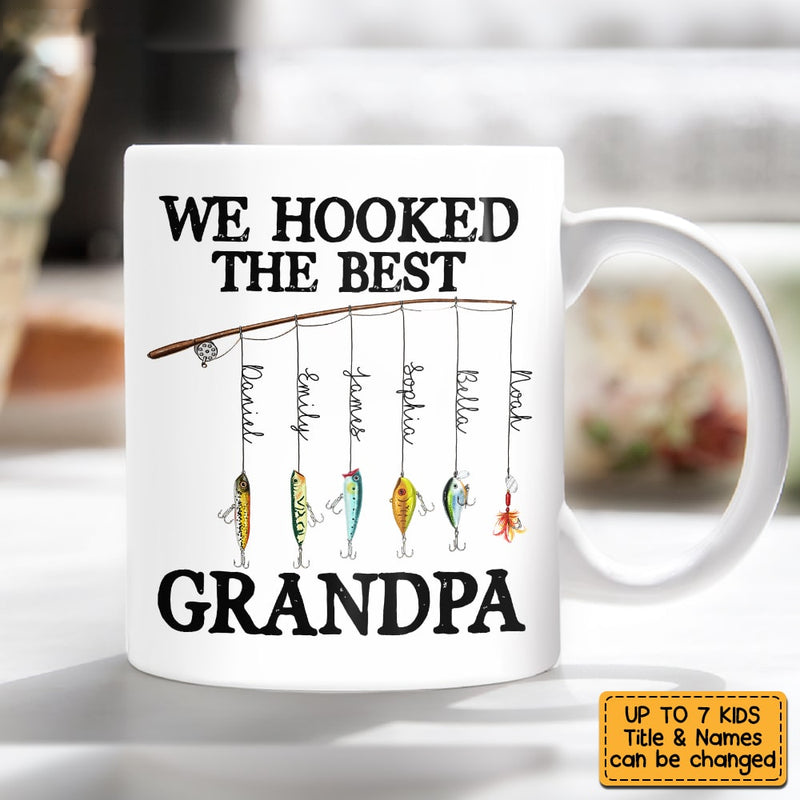 Personalized Custom Grandpa Caught The Best Fish Mug