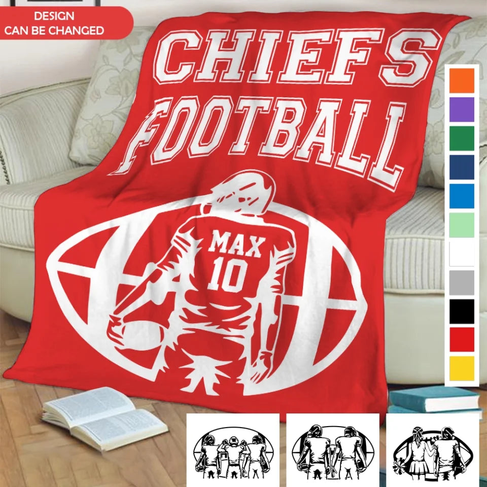 Football Team - Personalized Blanket - Football Player Gift 