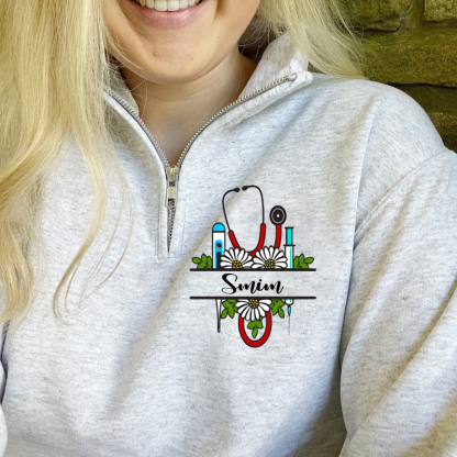Doctor name frame Pullover Sweatshirt