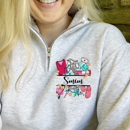 Custom Name Nurse Pullover Sweatshirt