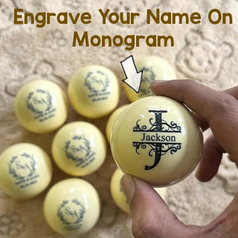 Engraved Cue Ball Customized billiards Ball Christmas gift For Billiards enthusiast