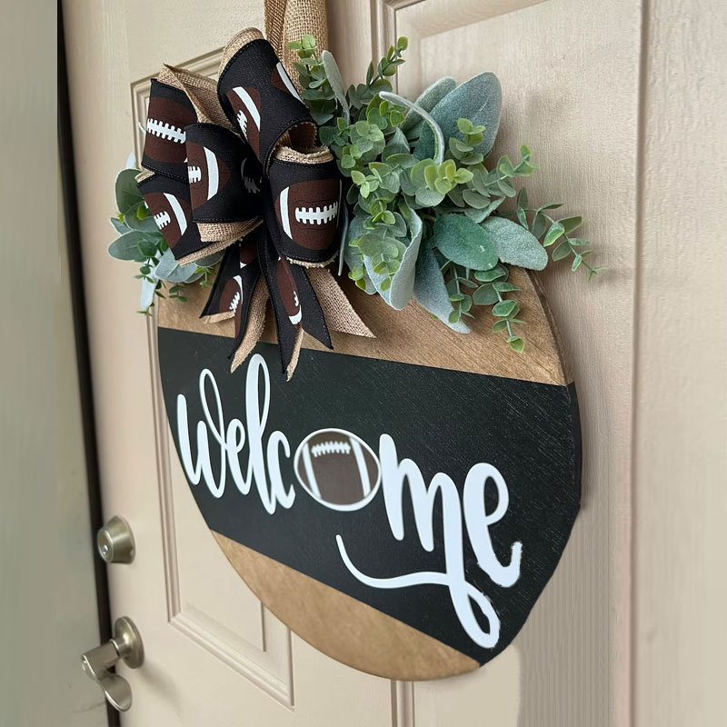 Football Front Door Decor | Sports Sign | Football Wreath | Sports Gift