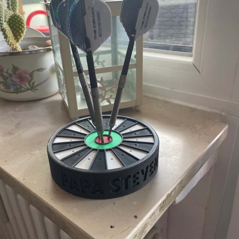 Dartboard Inspired Darts Holder Dart stand with optional name print
