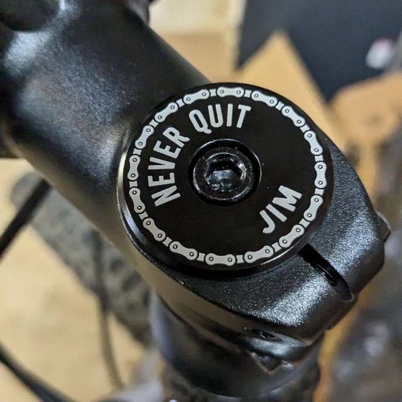 Custom Engraved Bike Headset Cap for Cyclists, Unique Gift Idea