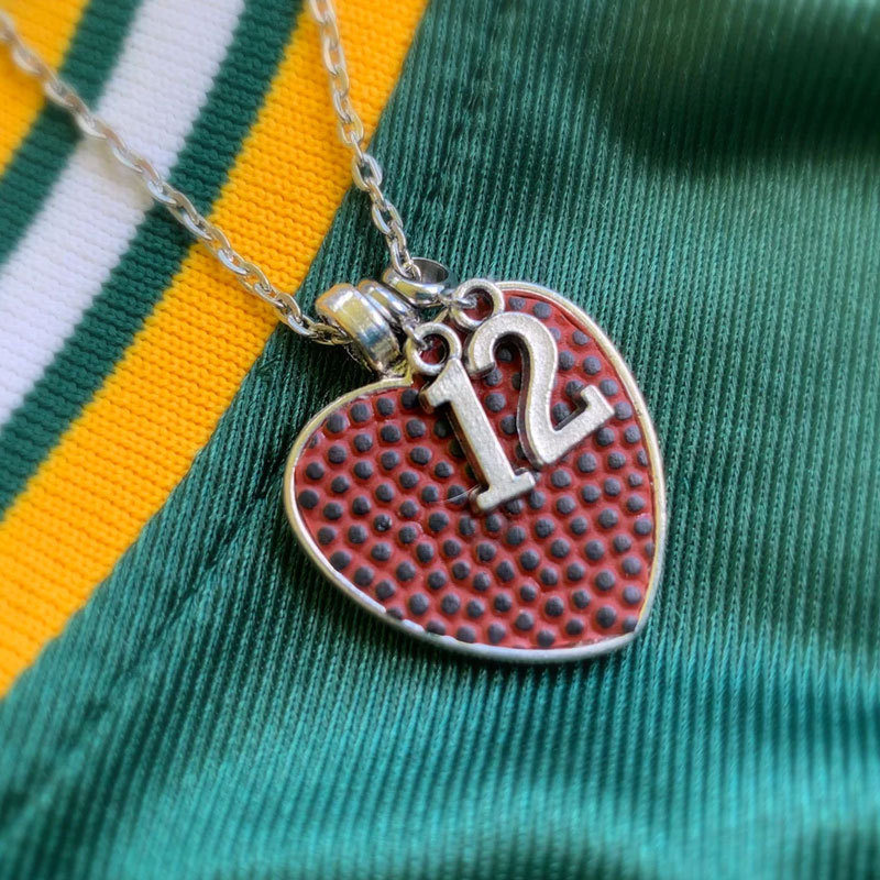 Authentic Football Necklace Football Jewelry with Bronze & Silver