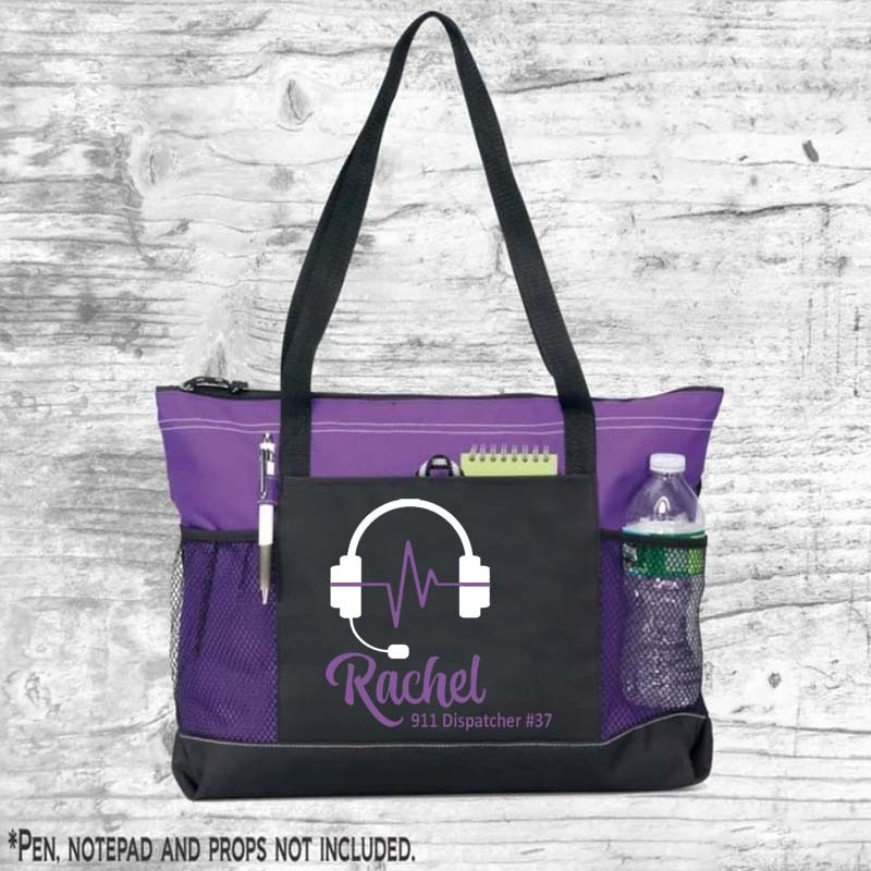911 Dispatcher Bag Personalized Bag for 911 tote bag EMD Tote Bag First Responder Gift