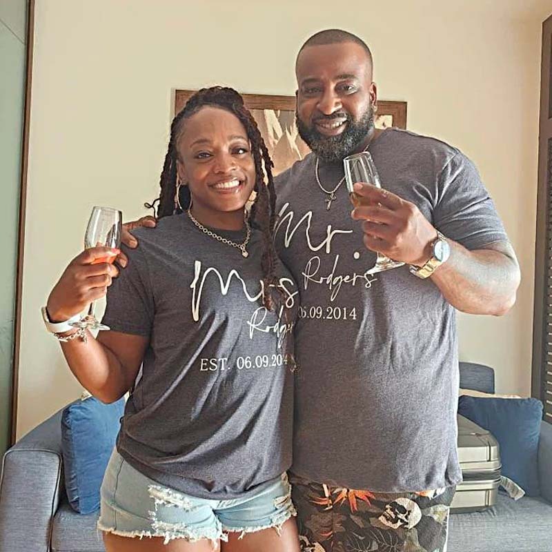 Personalized Mr. And Mrs. Shirt Custom Wifey Hubby Shirts Just Married Shirt Wedding Anniversary Gift