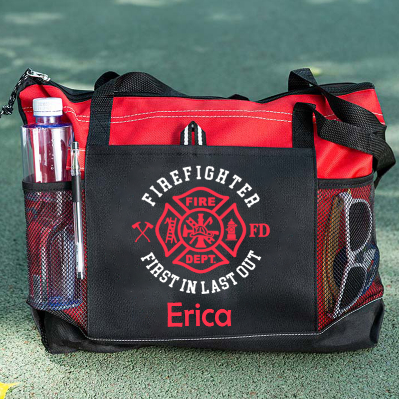 Fire Firefighter Gift Custom Tote Bag