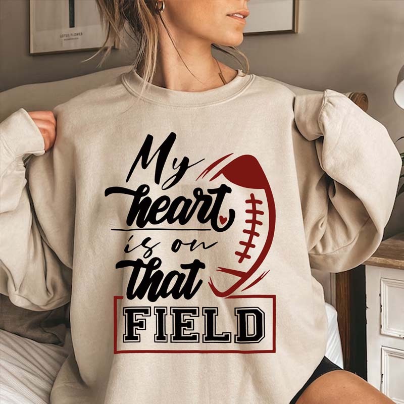 Custom Name And Number Football Sweatshirt Personalized Football Fan Sweatshirt