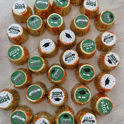2025 Graduation Candy Stickers for Chocolate Kisses Class of 2025 Party Favors
