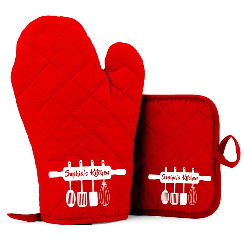 Personalized Kitchen Accessories, Pot Holder, Kitchen Glove, Oven Mitt