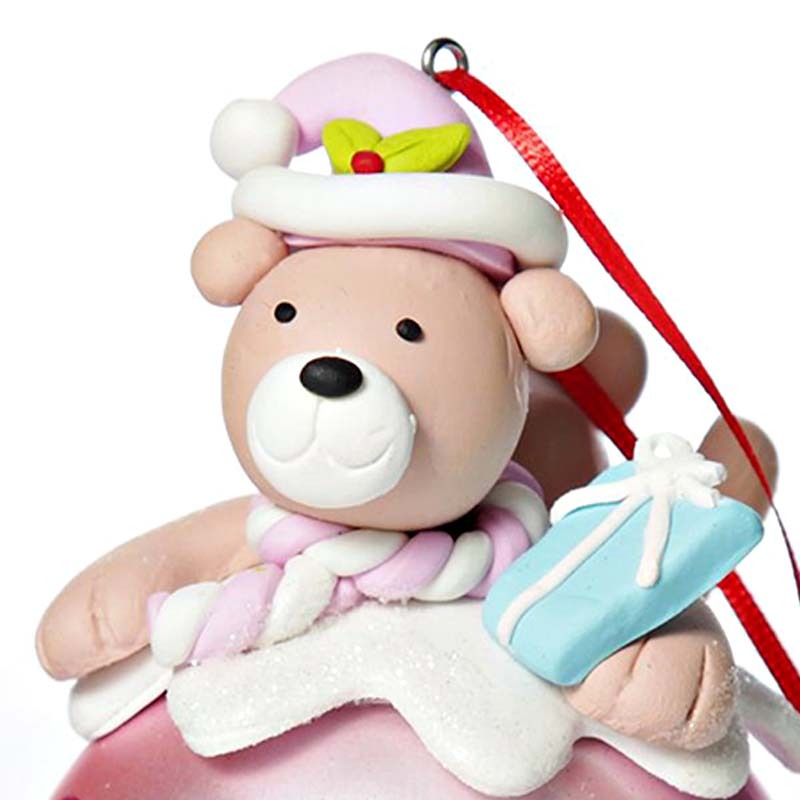Personalized Teddy Christmas Character Bauble Christmas Ornament Baby Gift