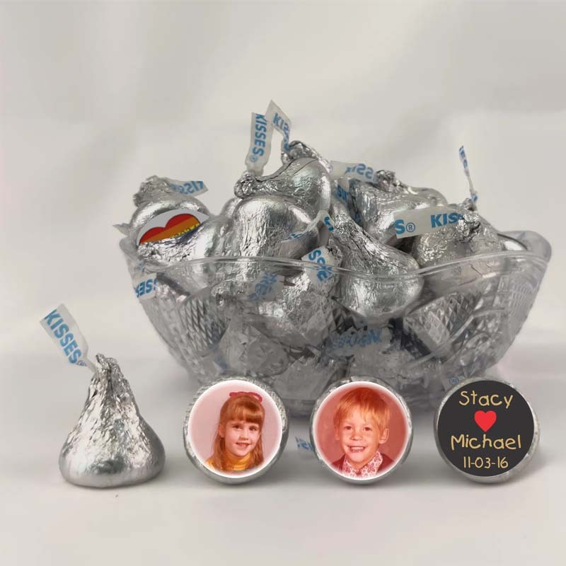 Photo Wedding Kiss Stickers Wedding Stickers for Chocolate Kisses Candy