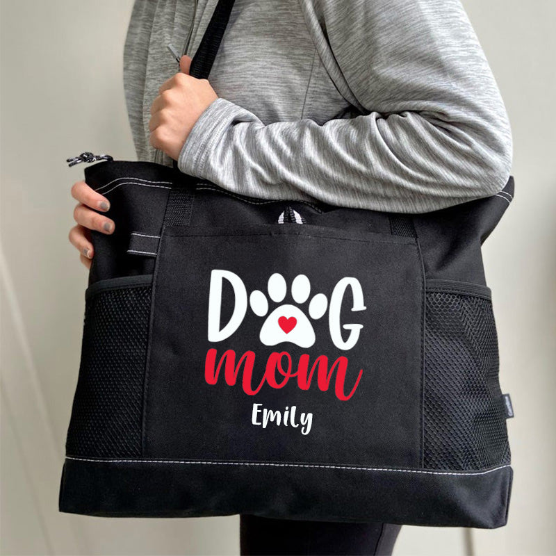 Dog Mom Tote Bag, Personalized Tote Bag, Custom Tote Bag