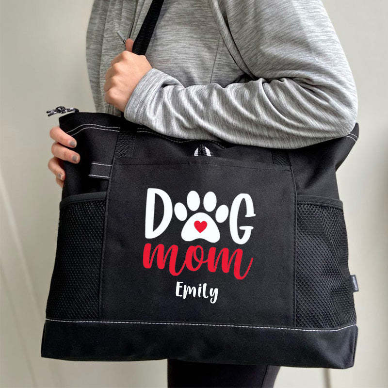 Dog Mom Tote Bag, Personalized Tote Bag, Custom Tote Bag