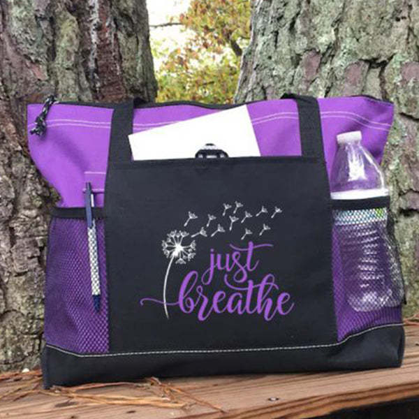 Just Breathe Tote Bag