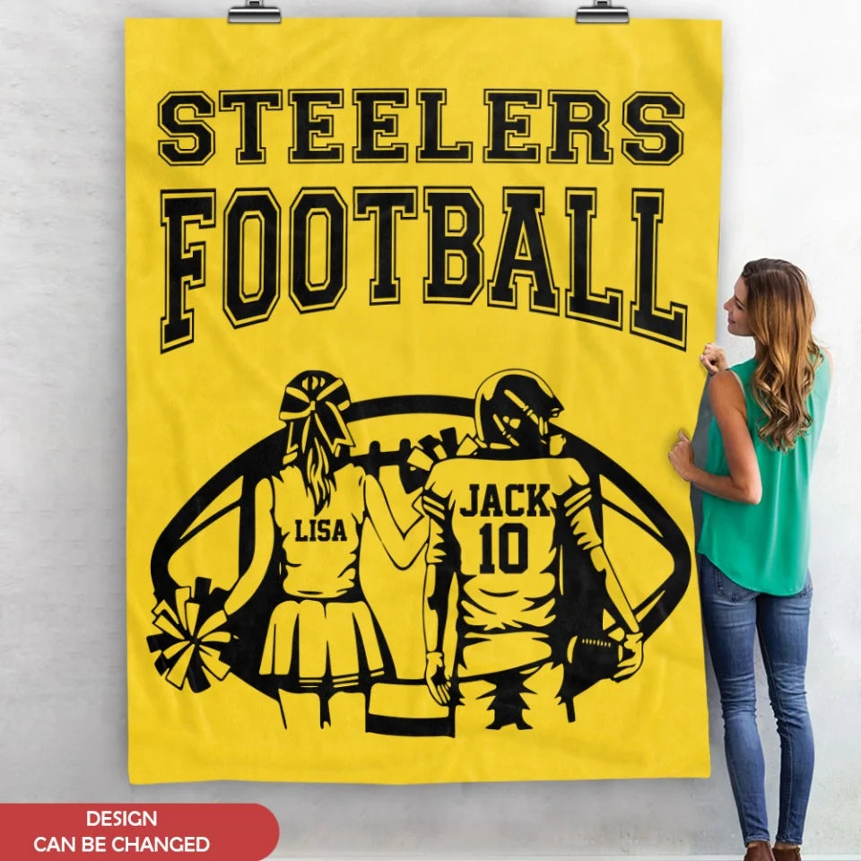 Football Team - Personalized Blanket - Football Player Gift 