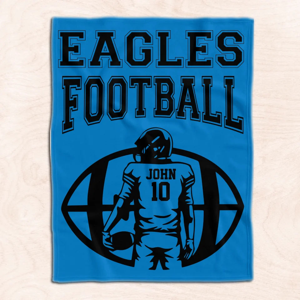 Football Team - Personalized Blanket - Football Player Gift 