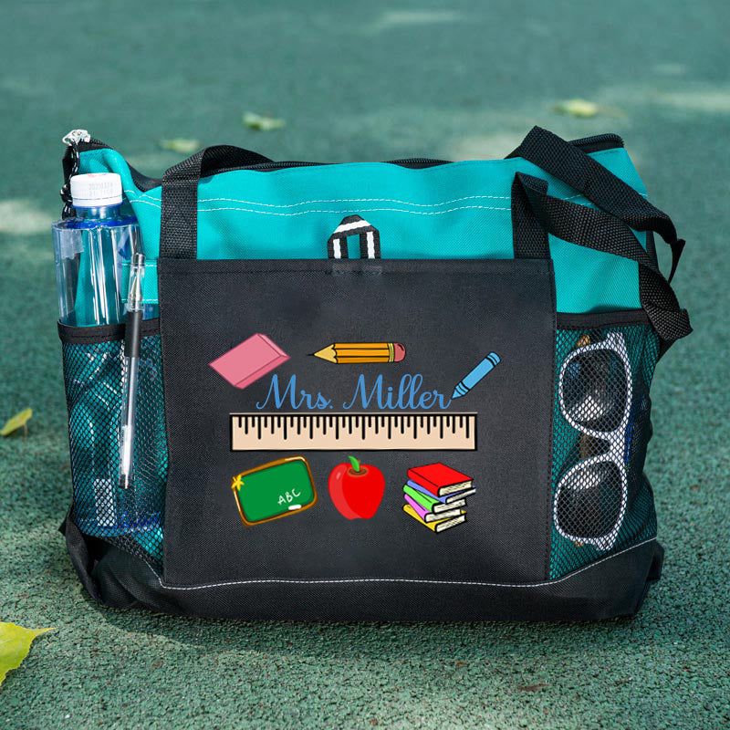Personalized Teacher Ruler Tote Bag