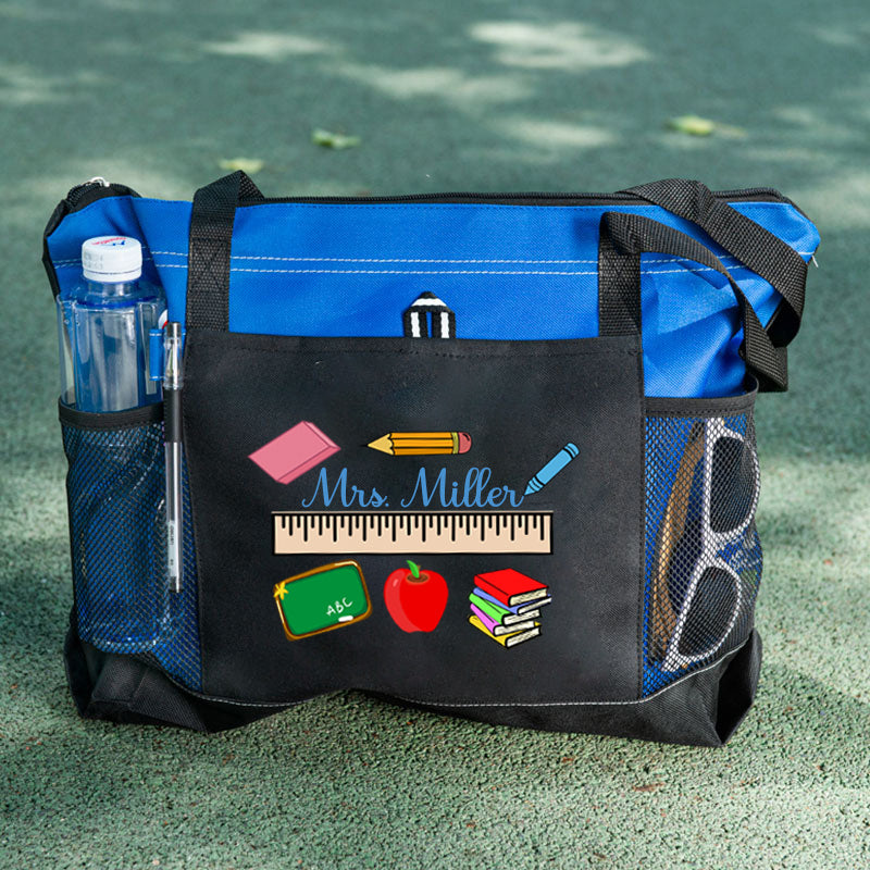 Personalized Teacher Ruler Tote Bag