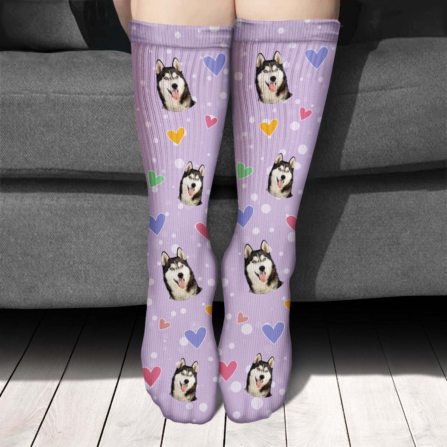 Custom Photo Pet Face Family - Gift For Family Pet Lovers - Personalized Socks