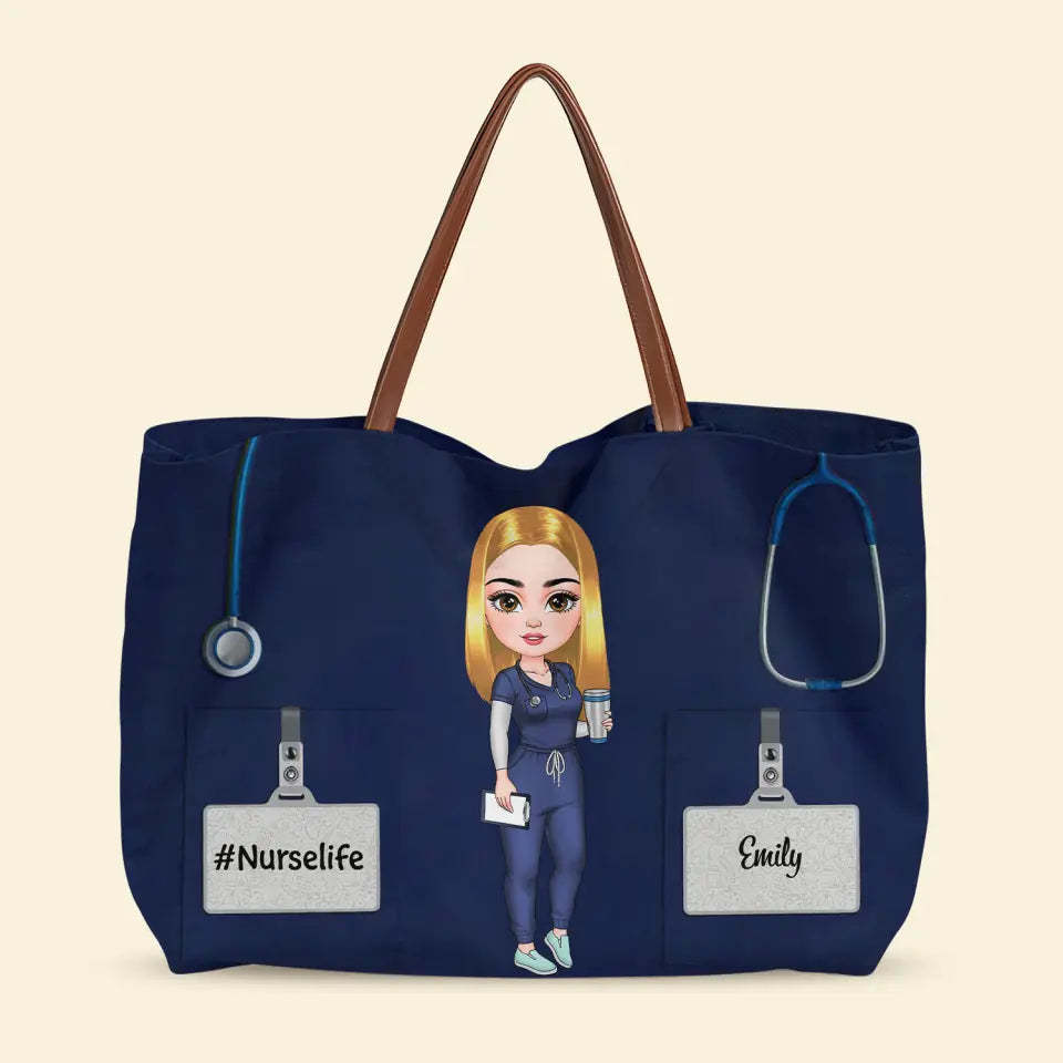 Love Nurse Life - Personalized Custom Tote Bag - Nurse's Day, Appreciation Gift For Nurse