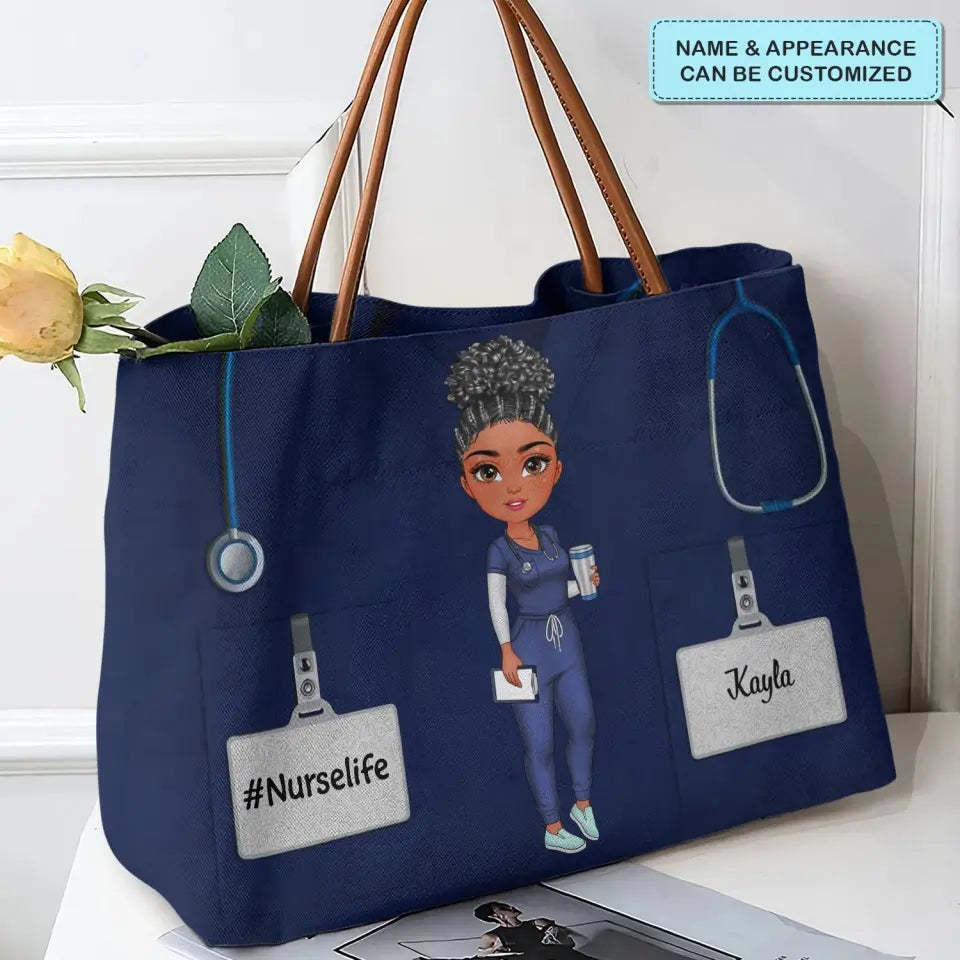 Love Nurse Life - Personalized Custom Tote Bag - Nurse's Day, Appreciation Gift For Nurse