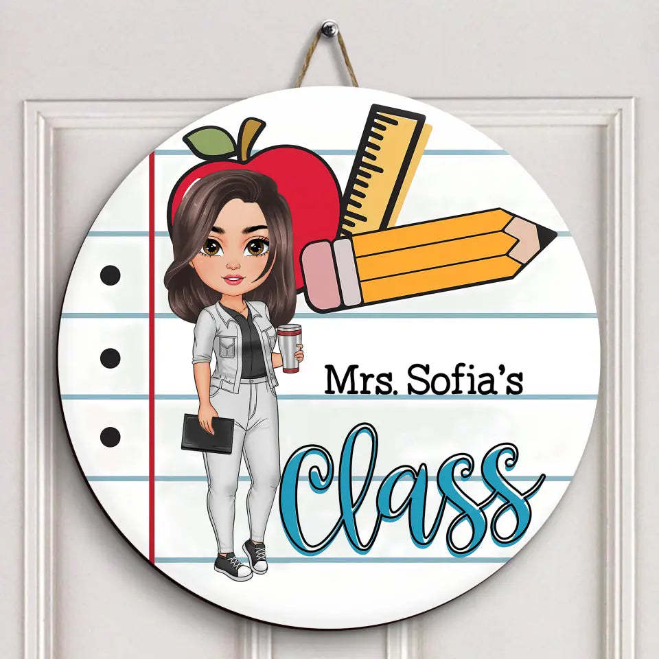 Welcome To My Classroom - Personalized Custom Door Sign - Teacher's Day, Appreciation Gift For Teacher