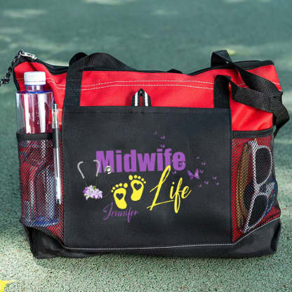 Personalized Midwife Life Tote Bag