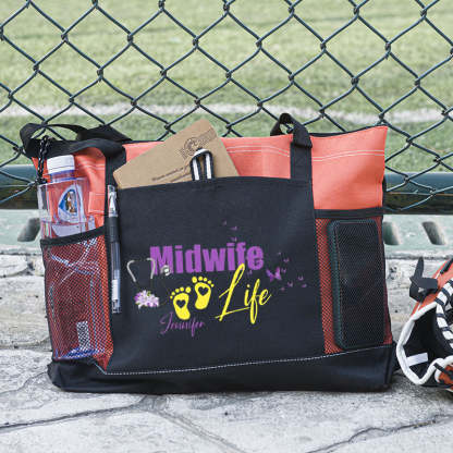 Personalized Midwife Life Tote Bag