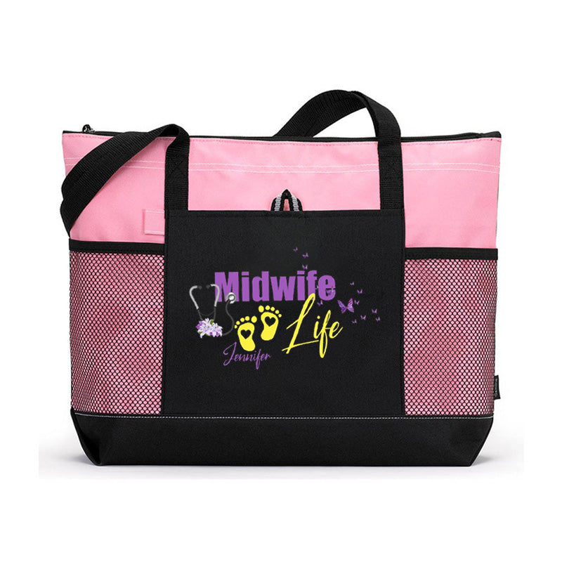 Personalized Midwife Life Tote Bag