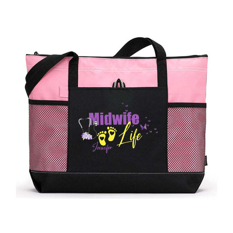 Personalized Midwife Life Tote Bag