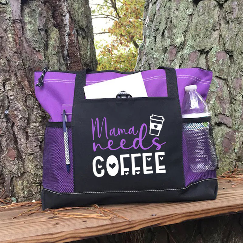 Mama Needs Coffee Tote Bag, Mother's Day Gift
