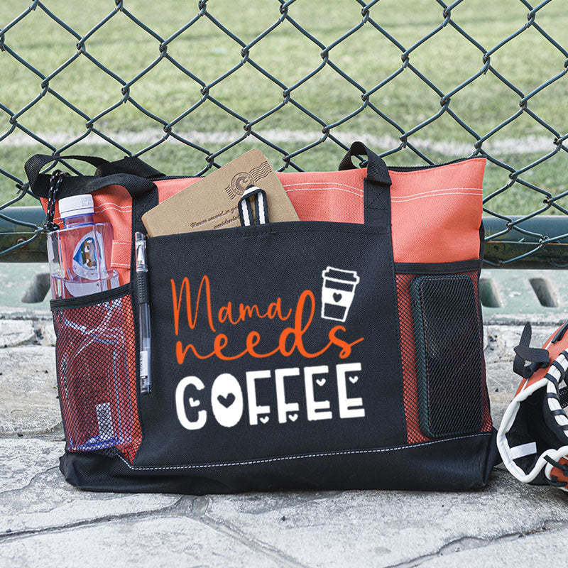 Mama Needs Coffee Tote Bag, Mother's Day Gift