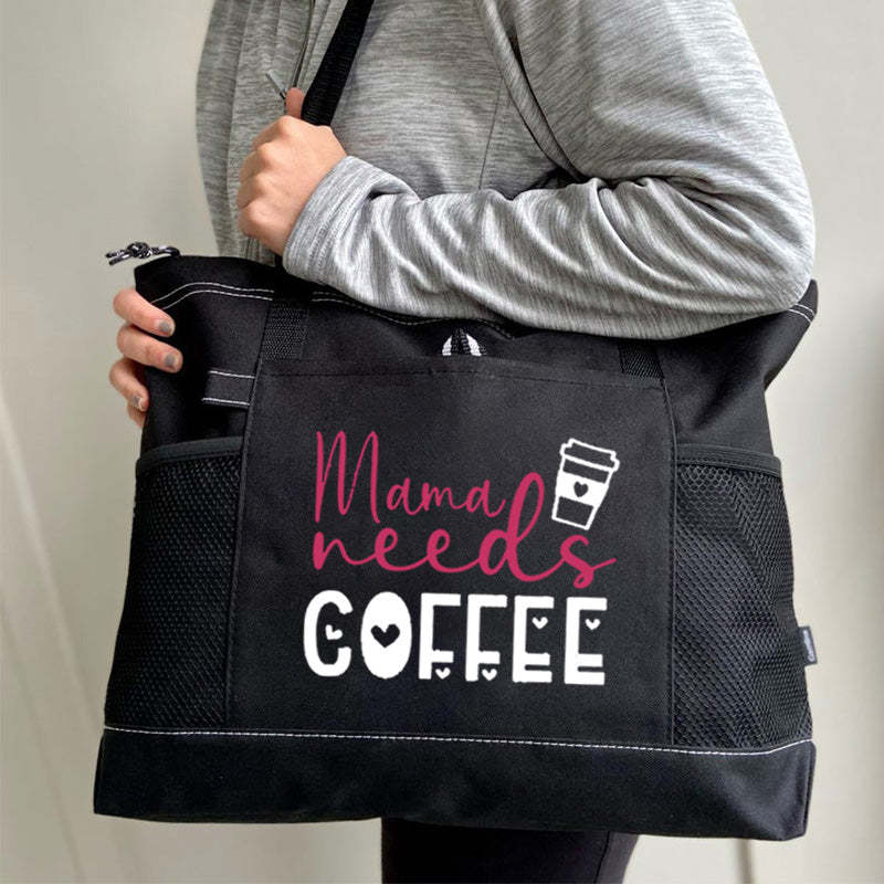 Mama Needs Coffee Tote Bag, Mother's Day Gift