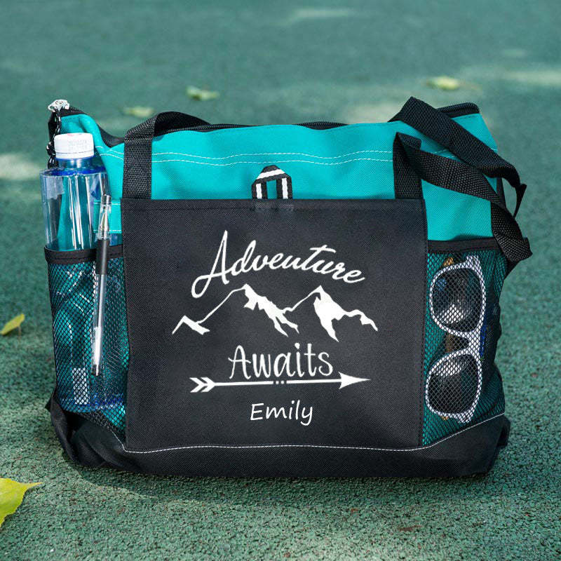 Adventure Awaits Tote Bag - Outdoorsy Gift, Handbag, Explore, Hike, Adventure Travel Tote