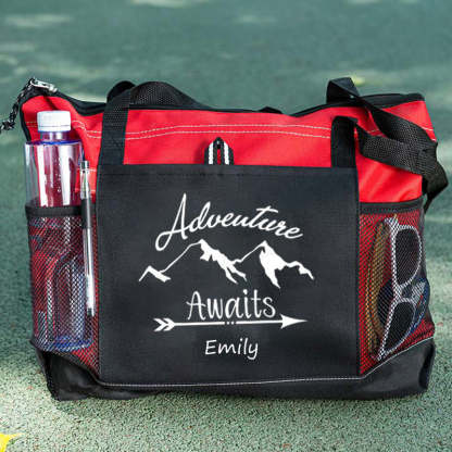 Adventure Awaits Tote Bag - Outdoorsy Gift, Handbag, Explore, Hike, Adventure Travel Tote