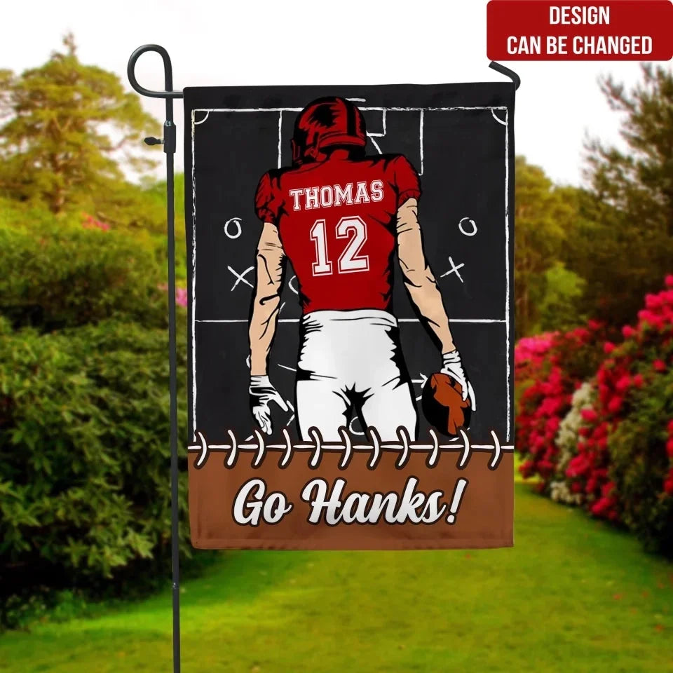 Custom Football Fan - Personalized Garden Flag, Football Gift