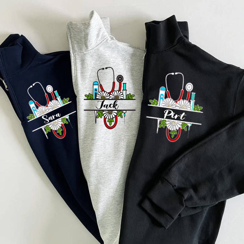 Doctor name frame Pullover Sweatshirt