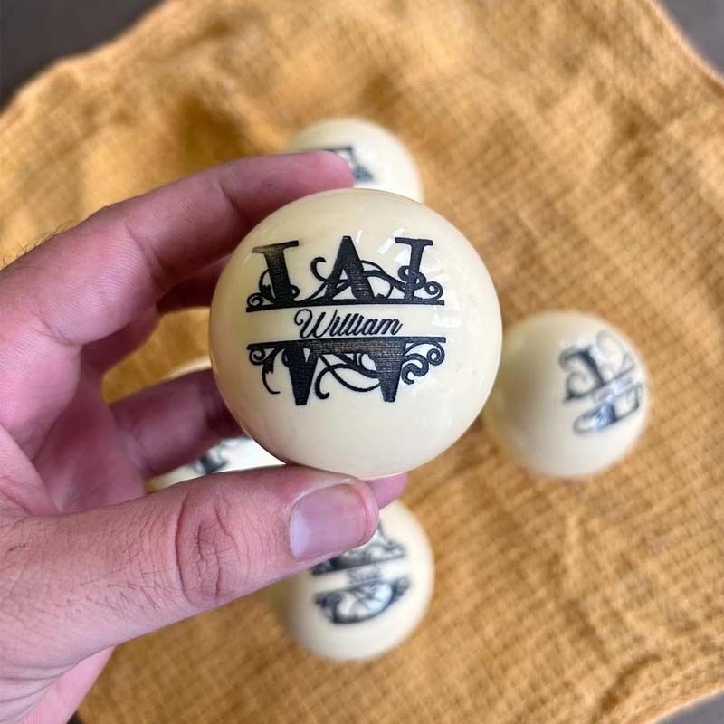 Engraved Cue Ball Customized billiards Ball Christmas gift For Billiards enthusiast