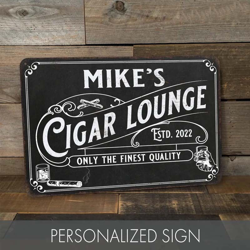 Personalized Cigar Lounge Sign Lounge Sign Man Cave