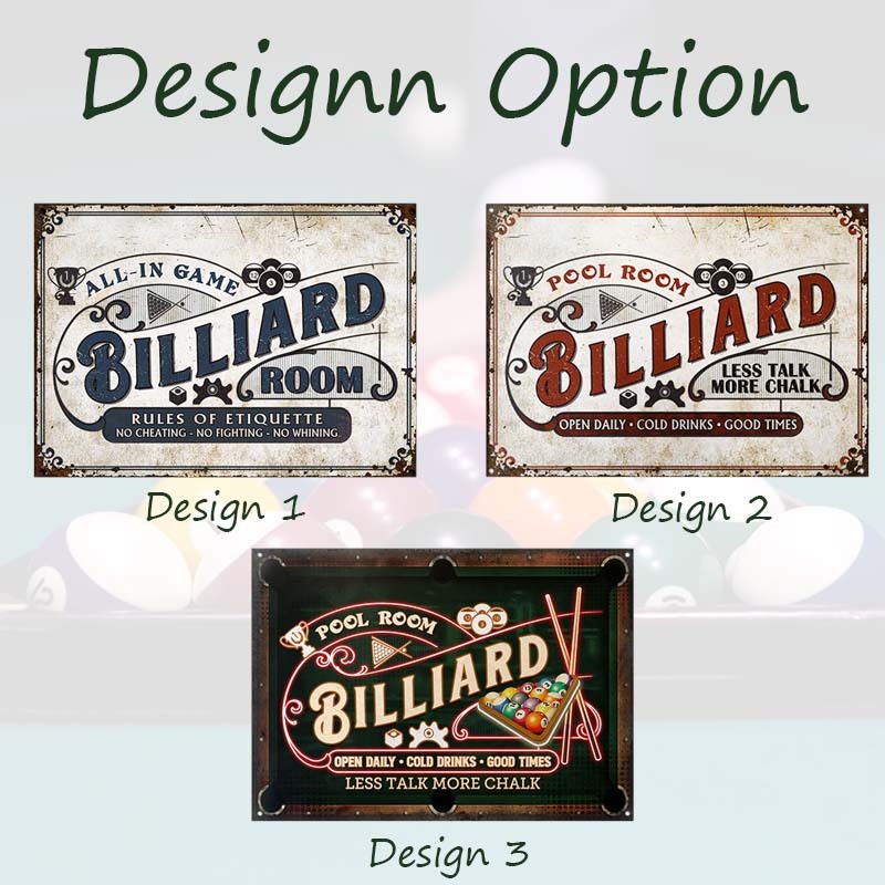 Personalized Billiards Pool Room Cold Drinks Good Times Custom Classic Metal Signs